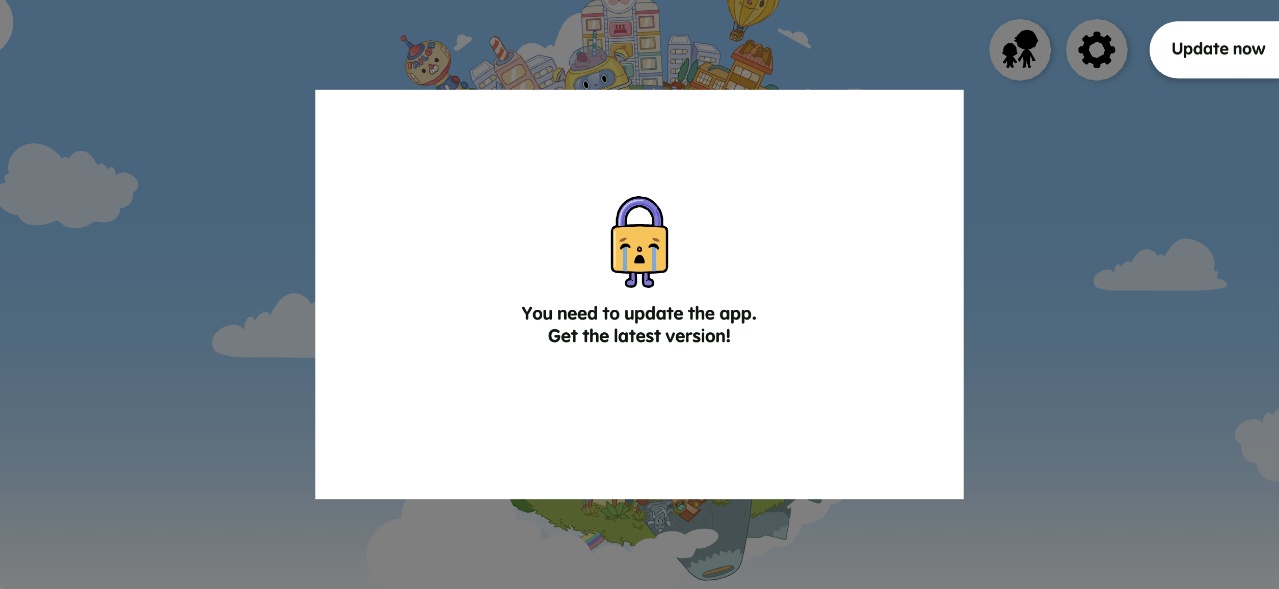 Toca Boca World meminta pembaruan ke versi terbaru