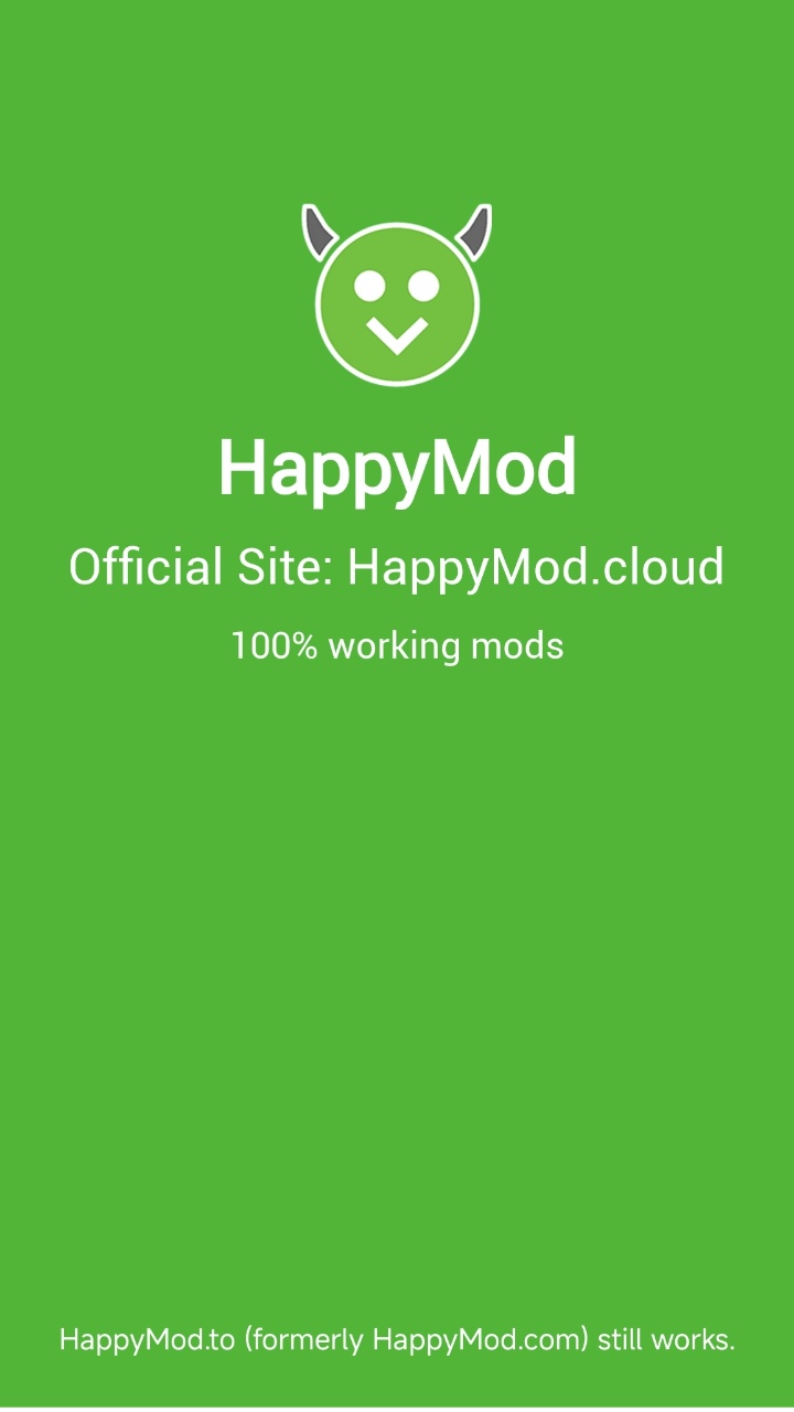 Old HappyMod splash screen
